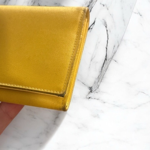 PRADA Authentic Giallo Tessuto Nylon Wallet on detachable Gold White Rope Chain - Picture 8 of 17